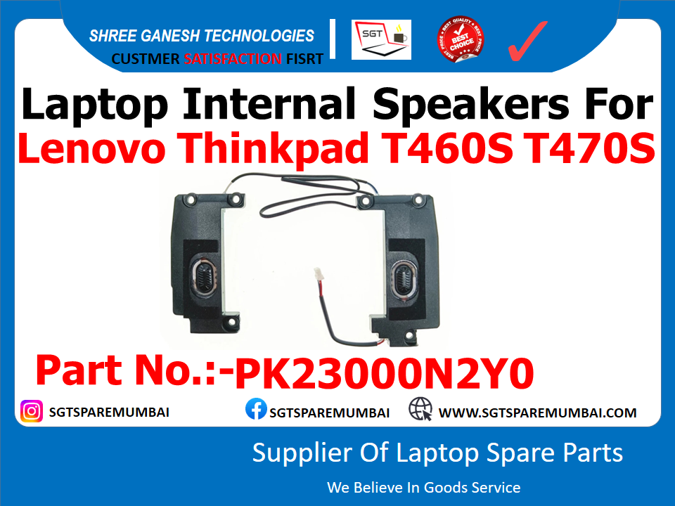 Laptop Internal Speakers For Lenovo Thinkpad T460S T470S Part No.:-PK23000N2Y0