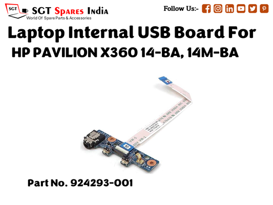 laptop Internal USB or IO board For HP PAVILION X360 14 BA, 14M BA Part no. 924293 001