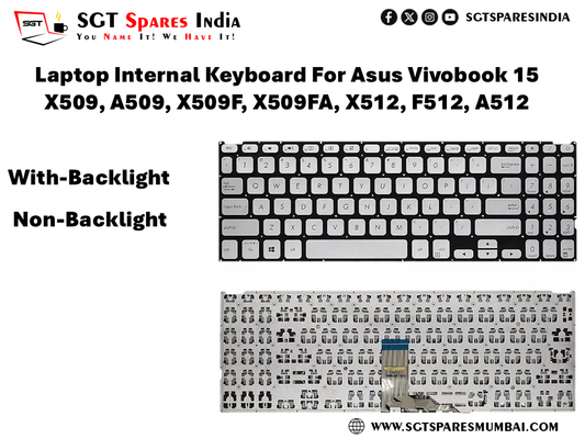 Laptop Internal Keyboard For Asus Vivobook 15 X509, A509, X509F, X509FA, X512, F512, A512 With-Backlight Non-Backlight