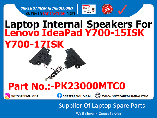 Laptop Internal Speakers For Lenovo IdeaPad Y700-15ISK Y700-17ISK Part No.:-PK23000MTC0