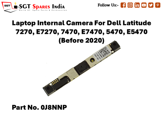 Laptop Internal Camera For Dell Latitude 7270, E7270, 7470, E7470, 5470, E5470 Part No. 0J8NNP