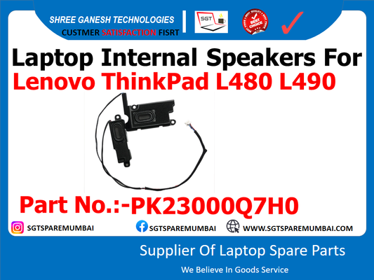 Laptop Internal Speakers For Lenovo ThinkPad L480 L490 Part No.:-PK23000Q7H0