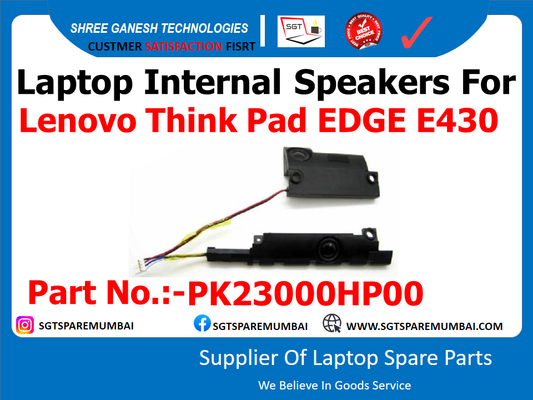 Laptop Internal Speakers For Lenovo Think Pad EDGE E430 Part No.:-PK23000HP00