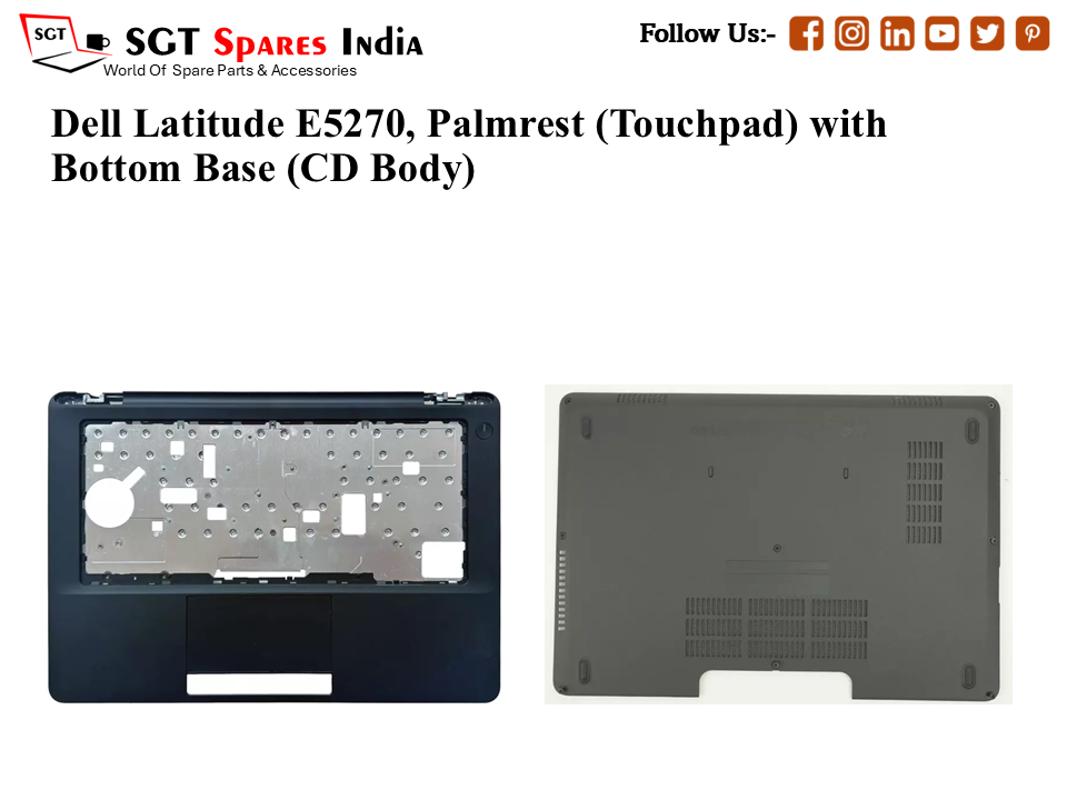 Dell Latitude E5270, Palmrest (Touchpad) with Bottom Base (CD Body)