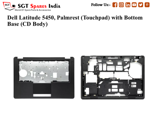 Dell Latitude 5450, Palmrest (Touchpad) with Bottom Base (CD Body) (old Model)