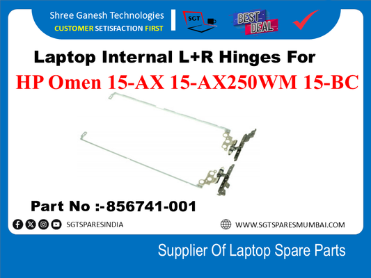 Laptop Internal L+R Hinges For HP Omen 15-AX 15-AX250WM 15-BC  Part No :- 856741-001