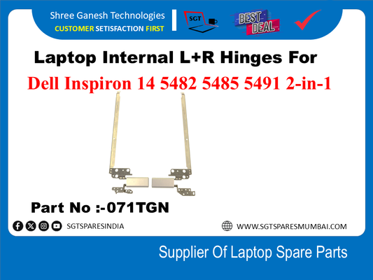 Laptop Internal L+R Hinges For Dell Inspiron 14 5482 5485 5491 2-in-1 Part No:-071TGN