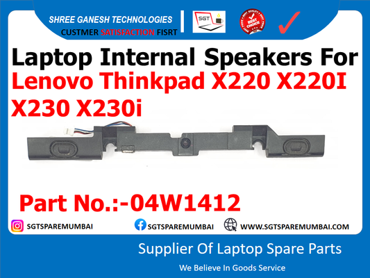 Laptop Internal Speakers For Lenovo Thinkpad X220 X220I X230 X230i Part No.:-04W1412