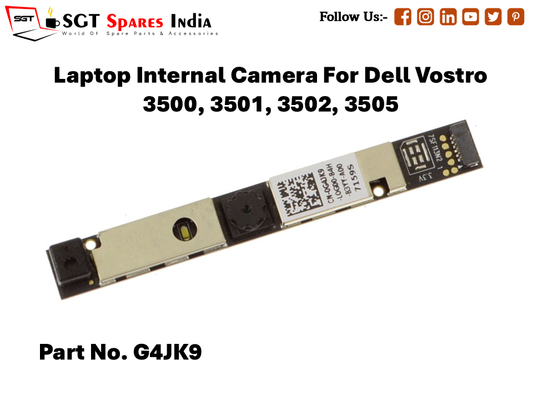 Laptop Internal Camera For Dell Vostro 3500, 3501, 3502, 3505 Part No. G4JK9