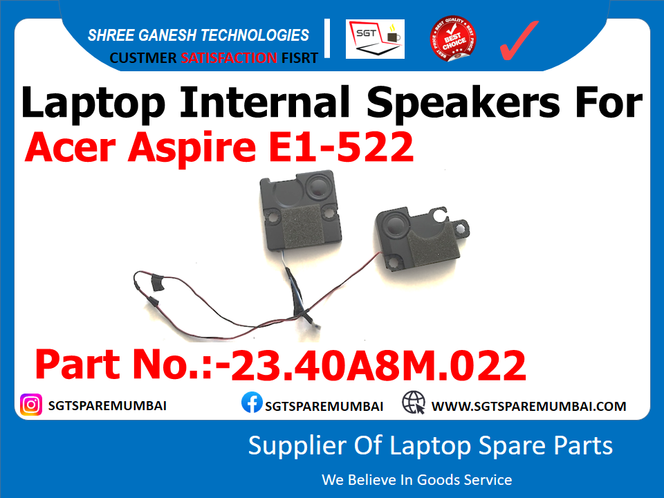 Laptop Internal Speakers For Acer Aspire E1-522 Part No.:-23.40A8M.022