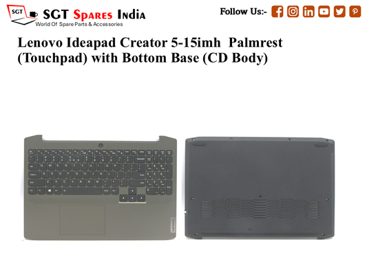 Lenovo Ideapad Creator 5-15imh Palmrest (Touchpad) with Bottom Base (CD Body)