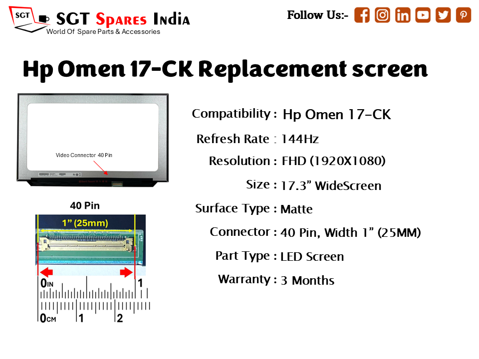 Hp Omen 17-CK Replacement screen