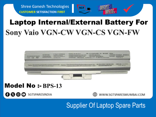 S-ony BPS-13 External  Battery For Sony Vaio VGN-CW VGN-CS VGN-FW