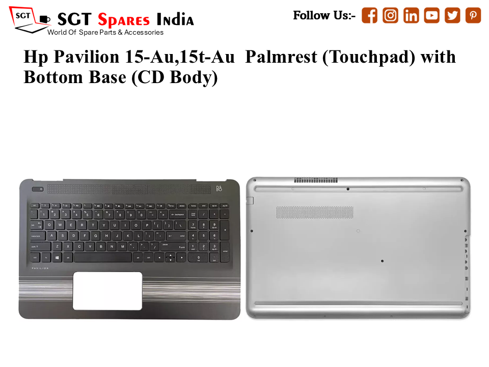 Hp Pavilion 15-Au,15t-Au Palmrest (Touchpad) with Bottom Base (CD Body)