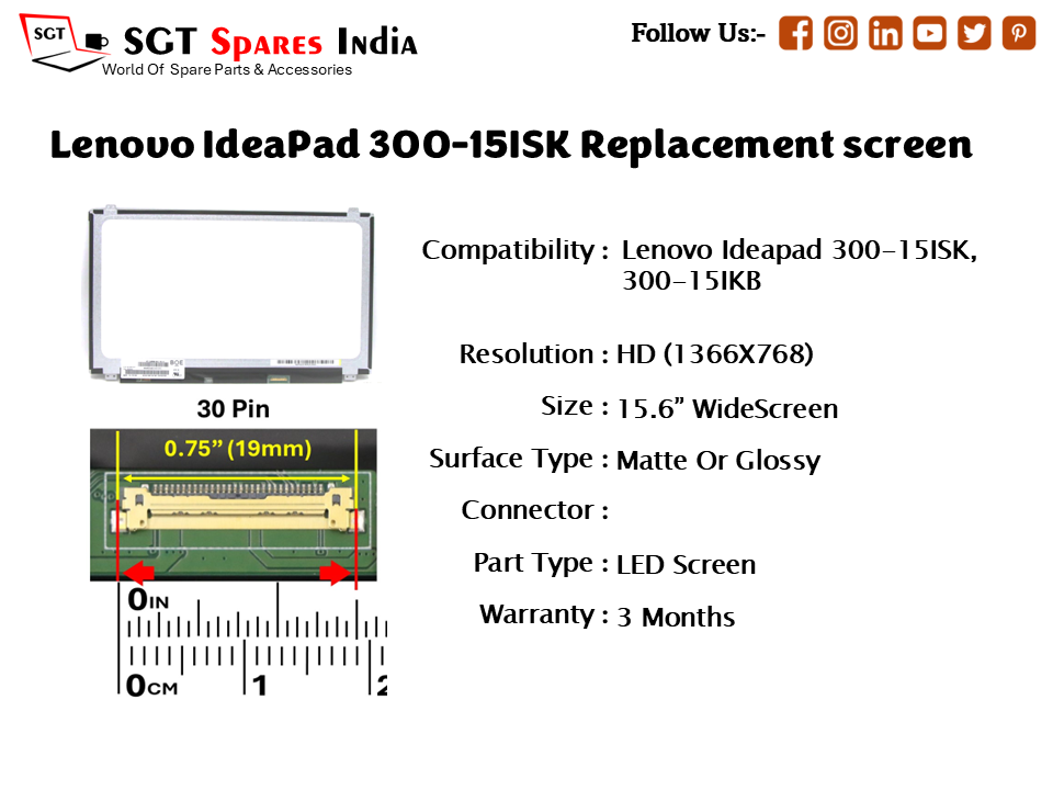 Lenovo IdeaPad 300-15ISK Replacement screen