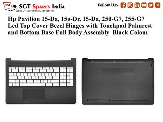 Hp Pavilion 15-Da, 15g-Dr, 15-Da, 250-G7, 255-G7 Palmrest (Touchpad) with Bottom Base (CD Body)