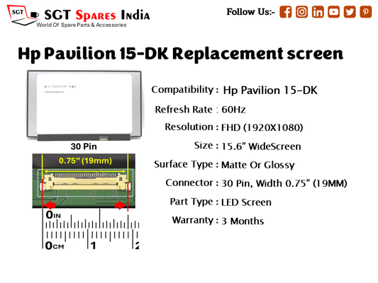 Hp Pavilion 15-DK Replacement screen