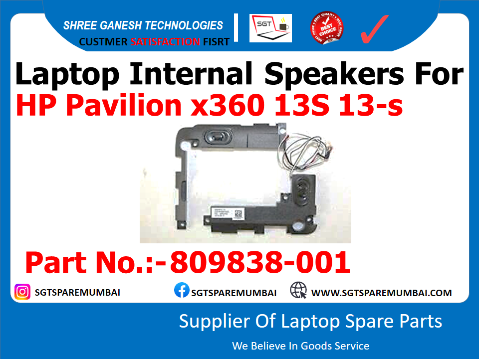 Laptop Internal Speakers For HP Pavilion x360 13S 13-s Part No.:-809838-001