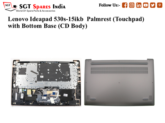 Lenovo Ideapad 530s-15ikb Palmrest (Touchpad) with Bottom Base (CD Body)