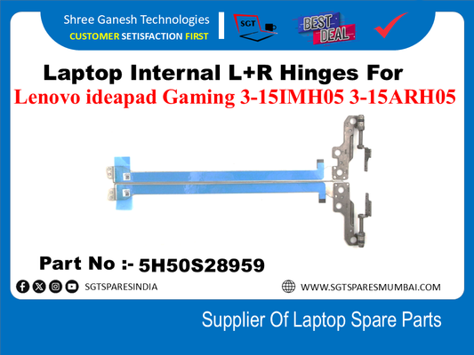 Laptop Internal L+R Hinges For Lenovo ideapad Gaming 3-15IMH05 3-1SARH05 Part No :- 5H50S28959