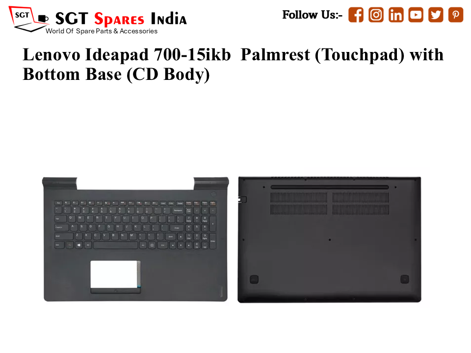Lenovo Ideapad 700-15ikb Palmrest (Touchpad) with Bottom Base (CD Body)