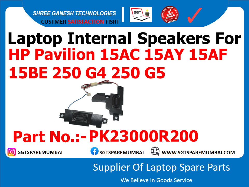 Laptop Internal Speakers For HP Pavilion 15AC 15AY 15AF 15BE 250 G4 250 G5 Part No.: - PK23000200