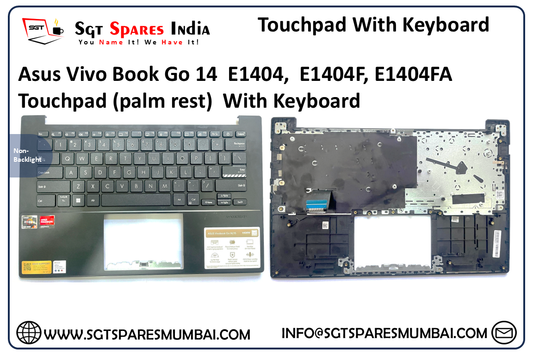 Asus Vivo Book Go 14  E1404,  E1404F, E1404FA Touchpad (palm rest)  With Keyboard  , black colour  , Non Backlight