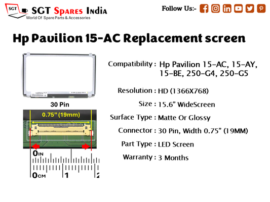 Hp Pavilion 15-AC Replacement screen