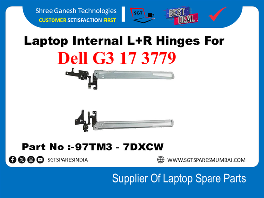 Laptop Internal L+R Hinges For Dell G3 17 3779  part No 97TM3-7DXCW