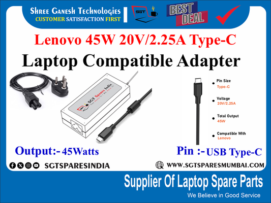 Lenovo 45W 20V/2.25A Type-C laptop compatile adapter