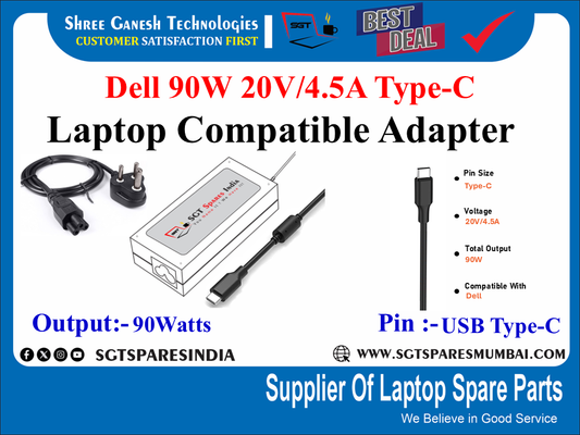 Dell 90W 20V/4.5A Type-C Laptop Compatible adapter