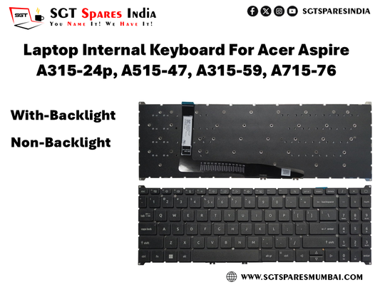 Laptop Internal Keyboard For Acer Aspire A315-24p, A515-47, A315-59, A715-76 With-Backlight Non-Backlight