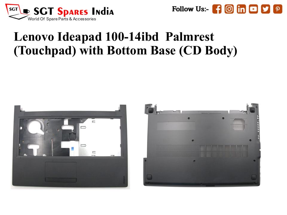 Lenovo Ideapad 100-14ibd Palmrest (Touchpad) with Bottom Base (CD Body)