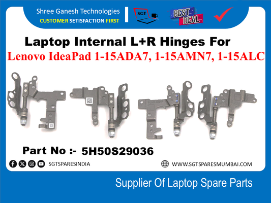 Laptop Internal L+R Hinges For Lenovo IdeaPad 1-15ADA7, 1-15AMN7, 1-15ALC Part No :- 5H50S29036