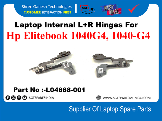 Laptop Internal L+R Hinges For HP Elitebook 1040G4, 1040-G4  Part No :-L04868-001