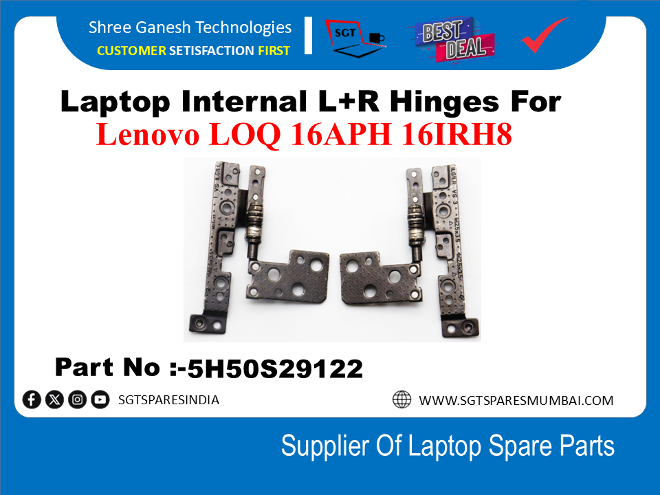 Laptop Internal L+R Hinges For Lenovo LOQ 16APH 16IRH8 part n 5H50S29122