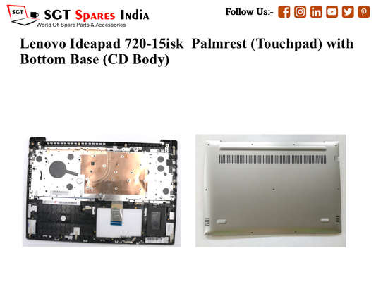 Lenovo Ideapad 720-15isk Palmrest (Touchpad) with Bottom Base (CD Body)