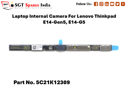 Laptop Internal Camera For Lenovo Thinkpad E14-Gen5, E14-G5 Part No. 5C21K12309