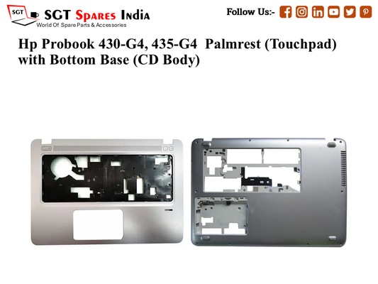 Hp Probook 430-G4, 435-G4 Palmrest (Touchpad) with Bottom Base (CD Body)