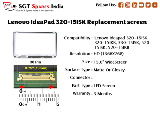 Lenovo IdeaPad 320-15ISK Replacement screen