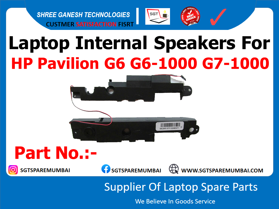 Laptop Internal Speakers For HP Pavilion G6 G6-1000 G7-1000