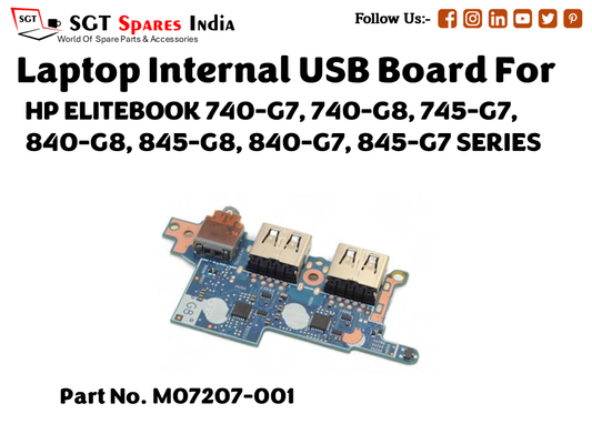 laptop Internal USB or IO board For HP ELITEBOOK 740 G7, 740 G8, 745 G7, 840 G8, 845 G8, 840 G7, 845 G7 SERIES Part no. M07207 001