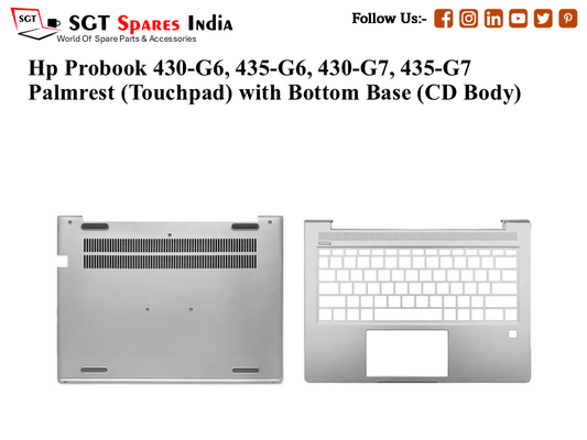 hp Probook 430-g6, 435-g6, 430-g7, 435-g7 L44548-001 L44548-D61 Palmrest (Touchpad) with bottom base (CD Body)