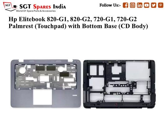 Hp Elitebook 820-G1, 820-G2, 720-G1, 720-G2 Palmrest (Touchpad) with Bottom Base (CD Body)