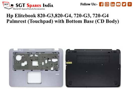 Hp Elitebook 820-G3,820-G4, 720-G3, 720-G4 Palmrest (Touchpad) with Bottom Base (CD Body)