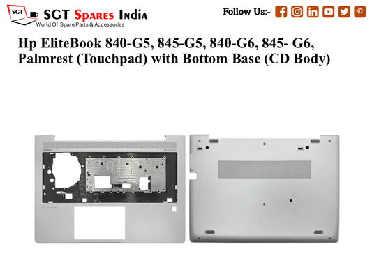Hp EliteBook 840-G5, 845-G5, 840-G6, 845- G6, Palmrest (Touchpad) with Bottom Base (CD Body)