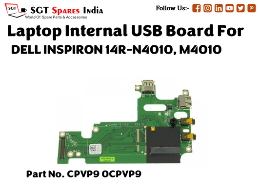 laptop Internal USB or IO board For DELL INSPIRON 14R N4010, M4010  Part no. CPVP9 0CPVP9