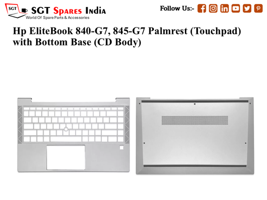 Hp EliteBook 840-G7, 845-G7 Palmrest (Touchpad) with Bottom Base (CD Body)