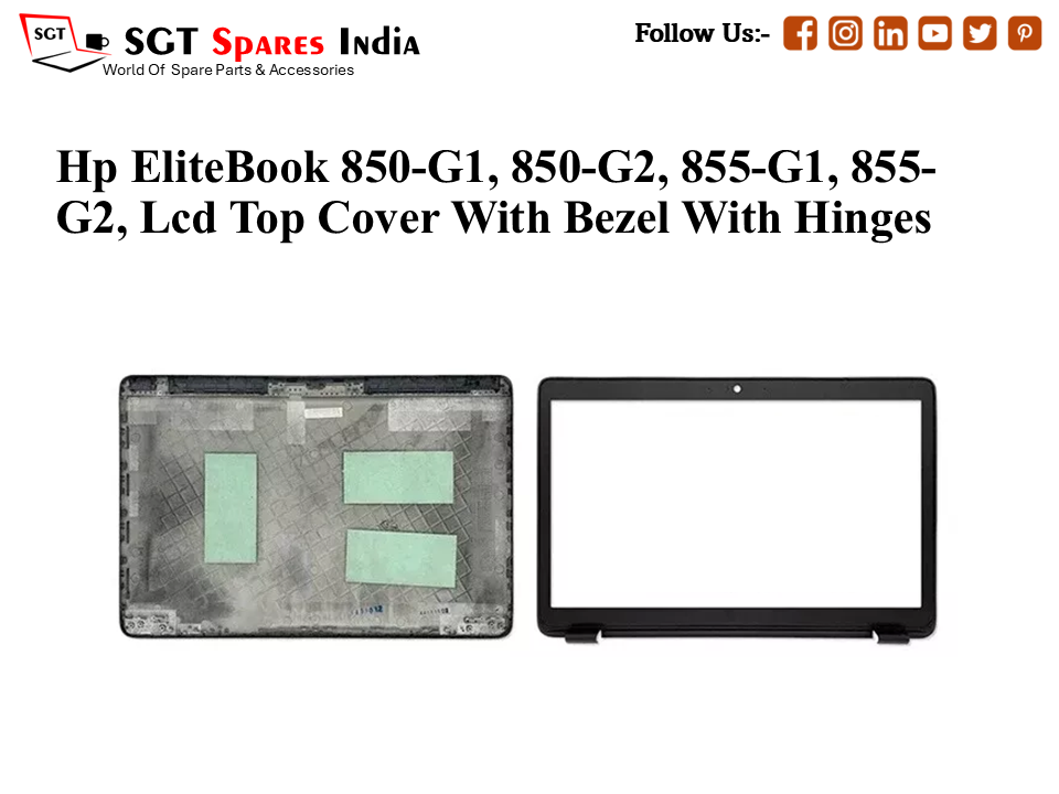 LAPTOP LCD TOP COVER WITH BAZEL WITH HINGES FOR HP ELITEBOOK 750-G1 750-G2 850-G1,850-G2, 855-G1, 855-G2