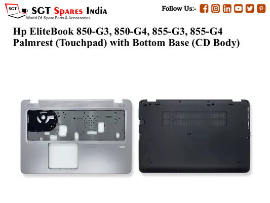 Hp EliteBook 850-G3, 850-G4, 855-G3, 855-G4 Palmrest (Touchpad) with Bottom Base (CD Body)